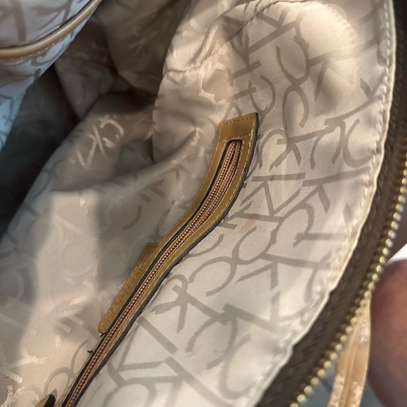 Calvin Klein Black and Tan Satchel - Picture 6 of 13